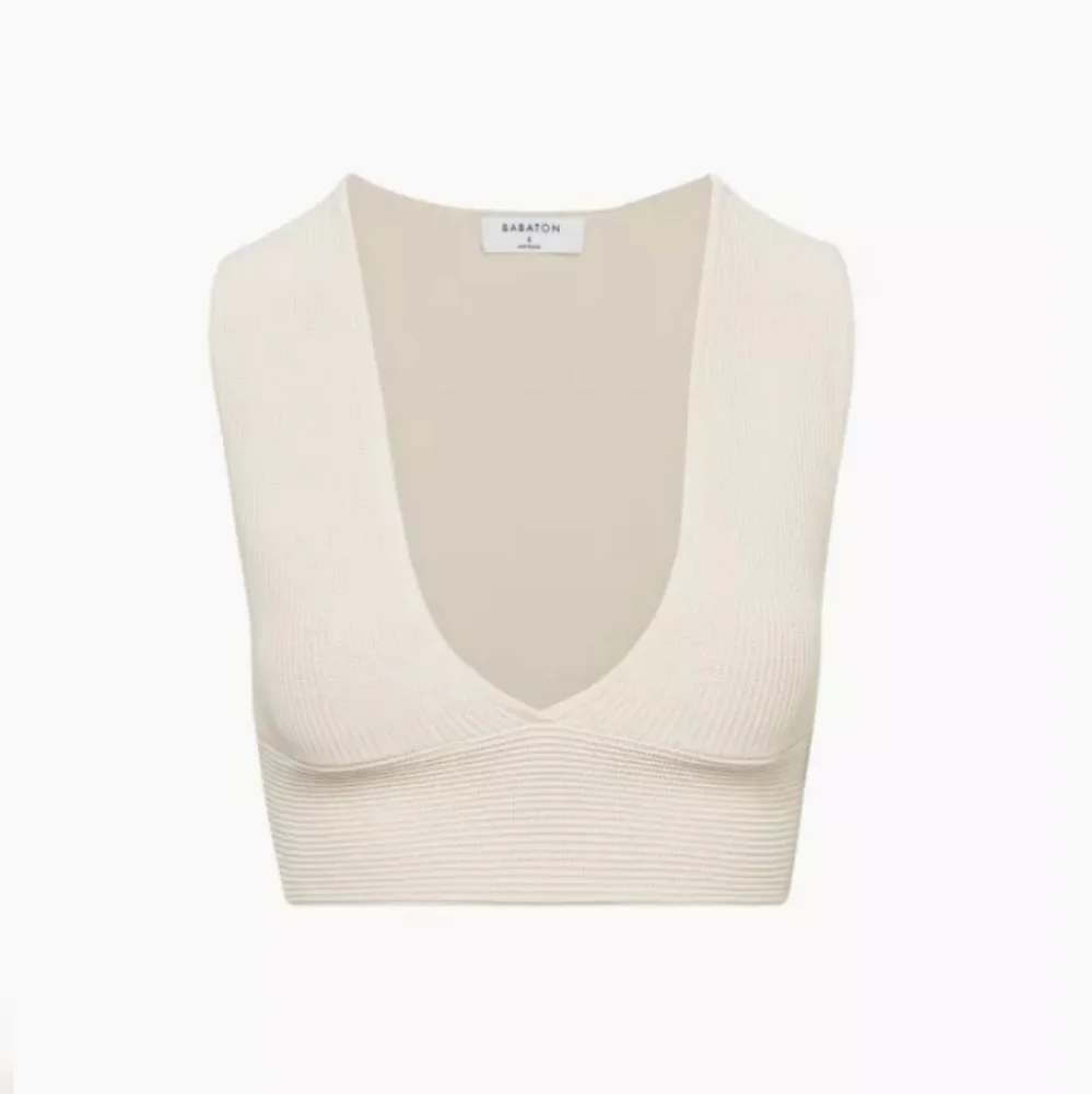 NWOT Aritzia Babaton Sculpt Knit Deep V Tank - Picture 5 of 12